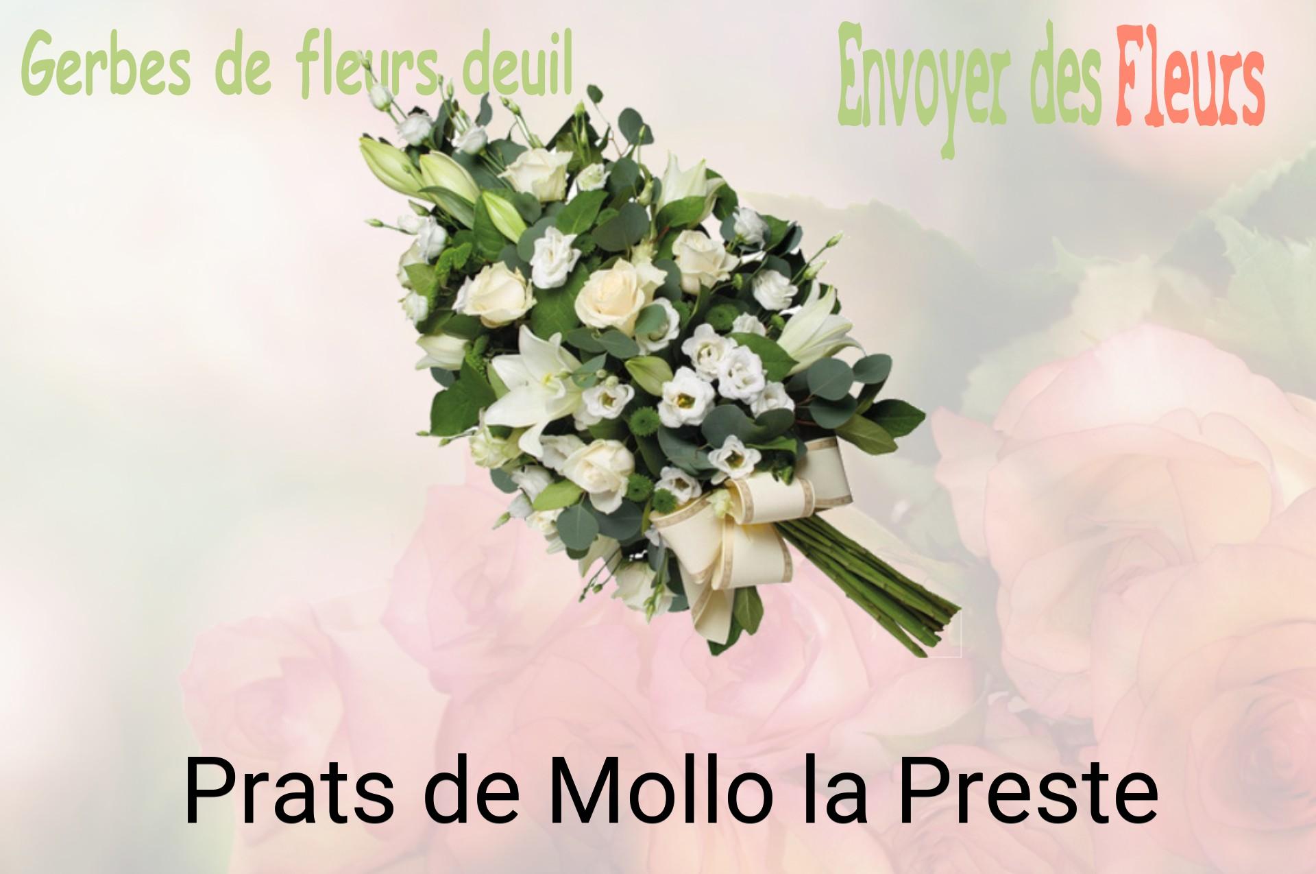 Gerbe de fleurs de deuil livrée à Prats-de-Mollo-la-Preste